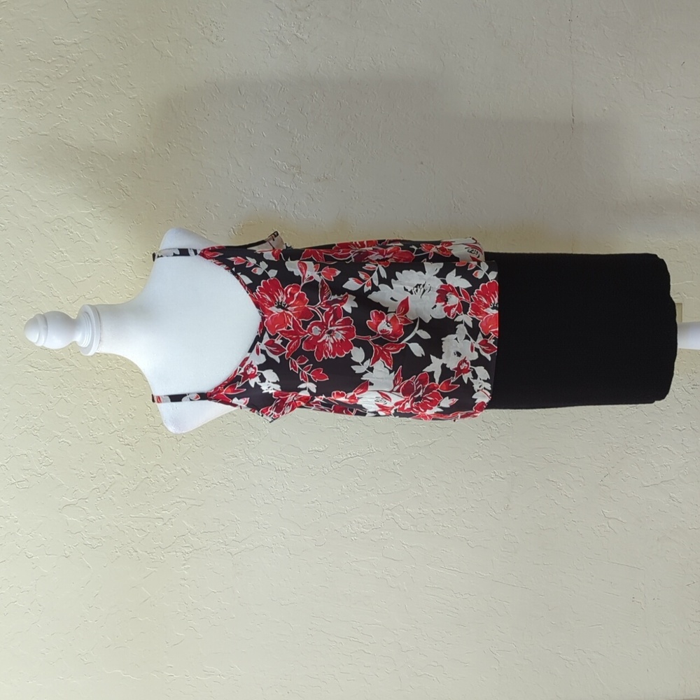 Cynthia Rowley Black Merino Wool Blend Knit Rib Pencil Skirt Size Large